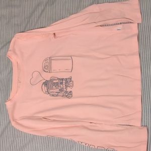 Girls Gap Star Wars peach long sleeve t-shirt, size S
